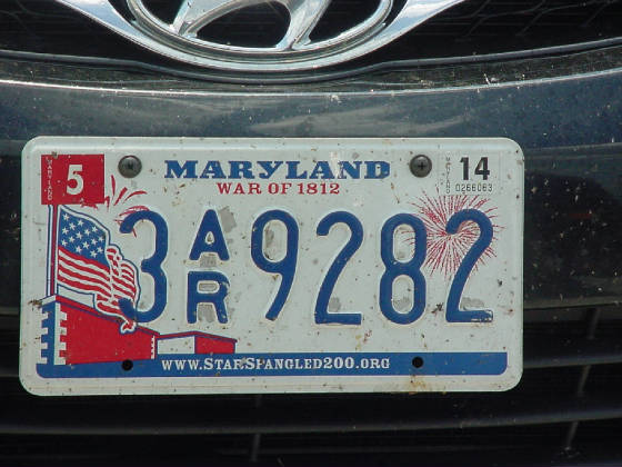 where to put county sticker on license plate